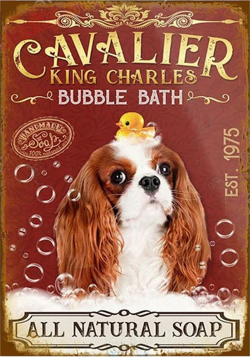 CAVALIER KING CHARLES PLAQUE BUBBLE BATH ALL NATURAL SOAP