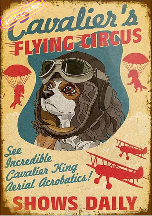 CAVALIER KING CHARLES PLAQUE Cavalier's FLYING CIRCUS