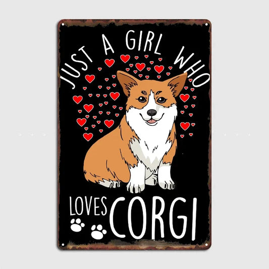 CORGI PLAQUE JUST A GIRL WHO LOVES CORGI.