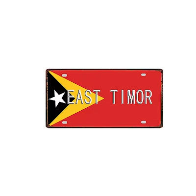 Plaques métal déco vintage 🌏 TIMOR ORIENTAL N° 1 ✔