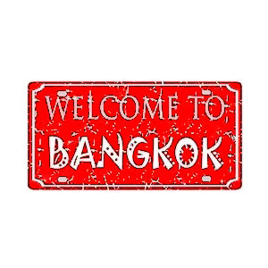 Plaque métal déco vintage 🌎 BANGKOK Thaïlande N° 56 ✔