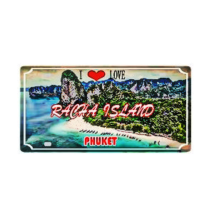 Plaque métal déco vintage 🌎 RACHA ISLAND Phuket Thaïlande N° 39 ✔