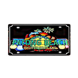 Plaque métal déco vintage 🌎 PATONG BEACH Phuket Thaïlande N° 38 ✔