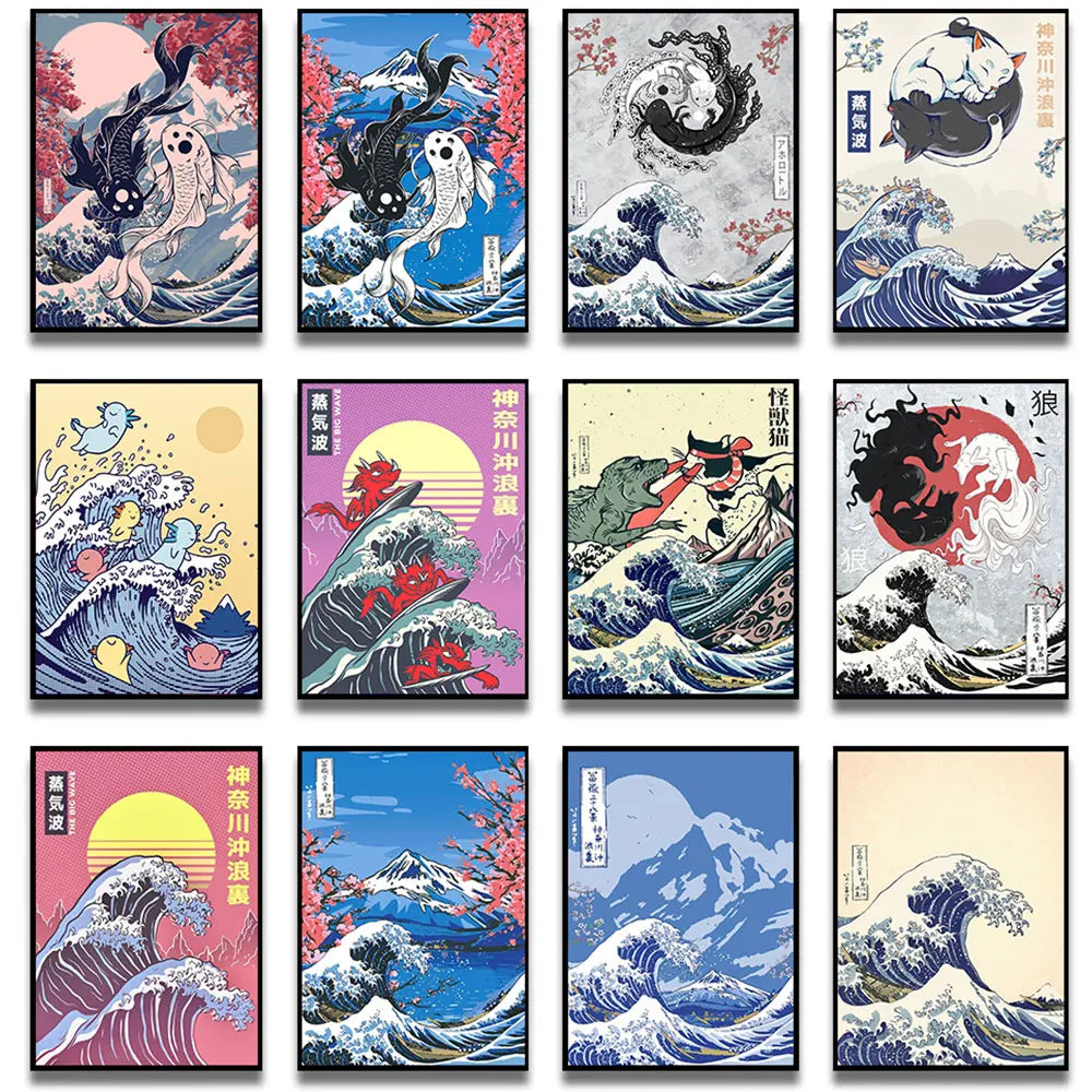 Exemples posters décoratifs JAPON KANAGAWA