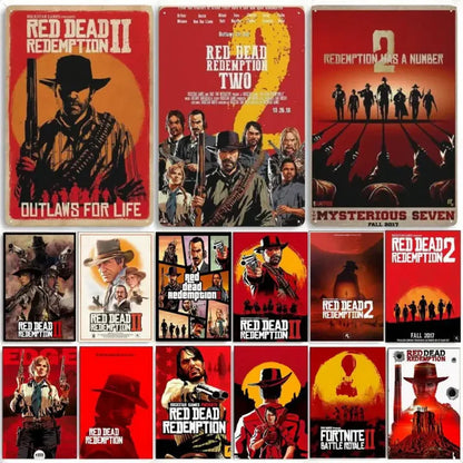 PLAQUES METAL DECO JEUX RED READ REDEMPTION 2