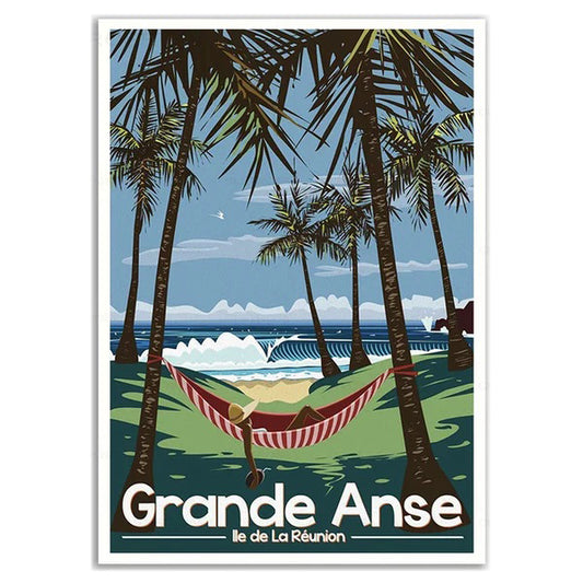 POSTER GRANDE ANSE La Réunion France N° 39 ✅