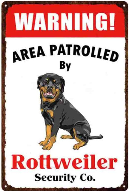 ROTTWEILER Plaque métal décorative vintage