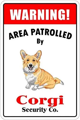 CORGI PLAQUE WARNING AREA PATROLLED BY CORGI