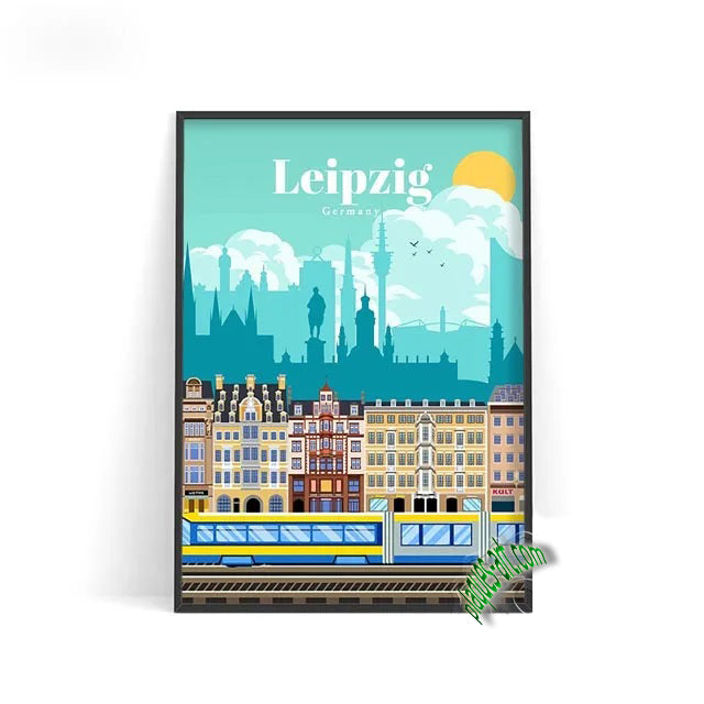 Poster LEIPZIG Allemagne ✅ N° 7 ✔