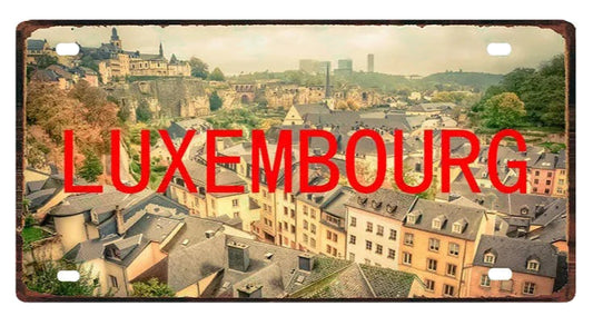 Plaque métal déco vintage 🌍 LUXEMBOURG N° 3 ✔