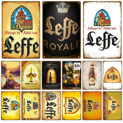 PLAQUES METAL DECO BIERE LEFFE