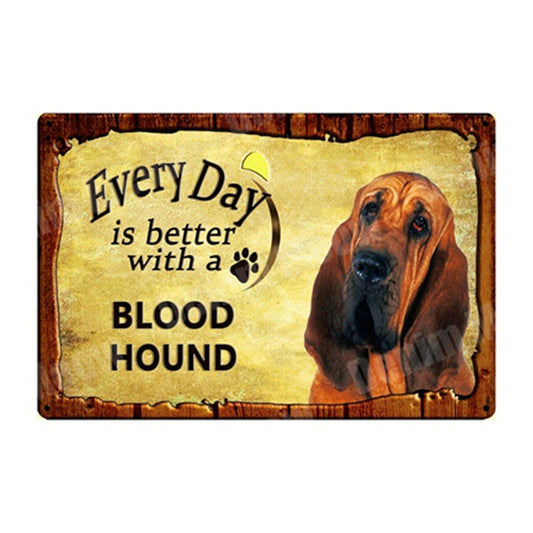 Bloodhound plaque  métal décorative rétro