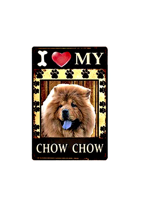 PLAQUE CHOW CHOW I LOVE MY CHOW CHOW