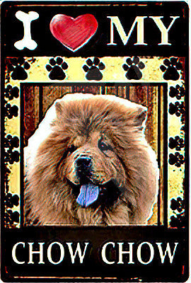 Plaques métal déco vintage 🐕  CHOW CHOW N° 10 ✔