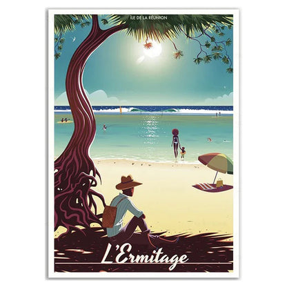 POSTER L'ERMITAGE La Réunion France N° 45 ✅