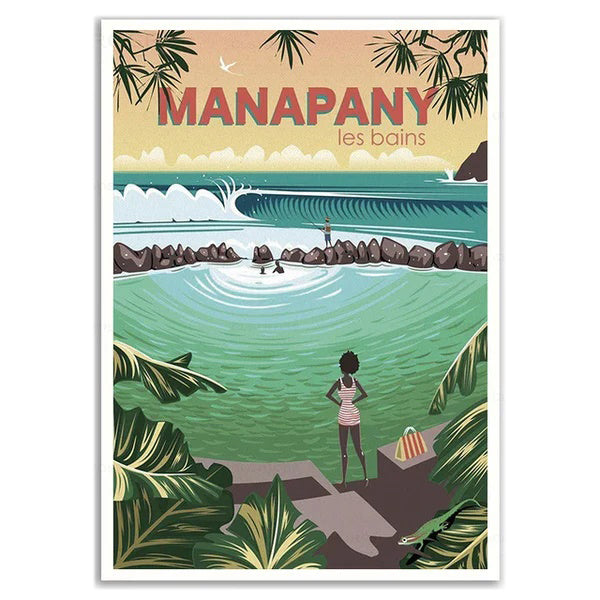 POSTER MANAPANY La Réunion France N° 46 ✅