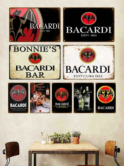 Exemple déco plaques BACARDI