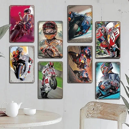 MUR PLAQUES METAL DECO MOTOGP