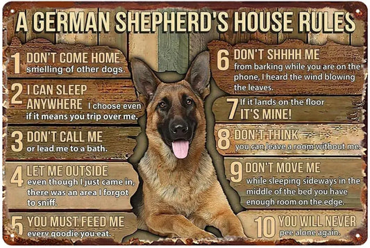 BERGER ALLEMAND PLAQUE HOUSE RULES