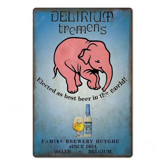 PLAQUE BIERE DELIRIUM TREMENS