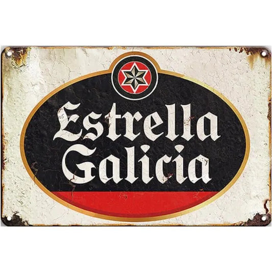 PLAQUE BIERE ESTRELLA GALICIA