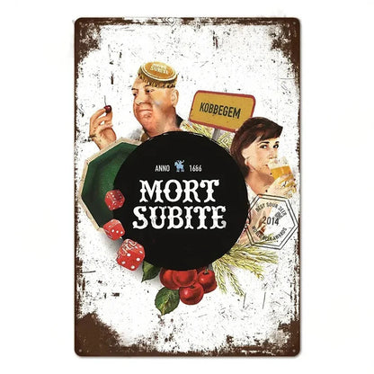 PLAQUE BIERE MORT SUBITE