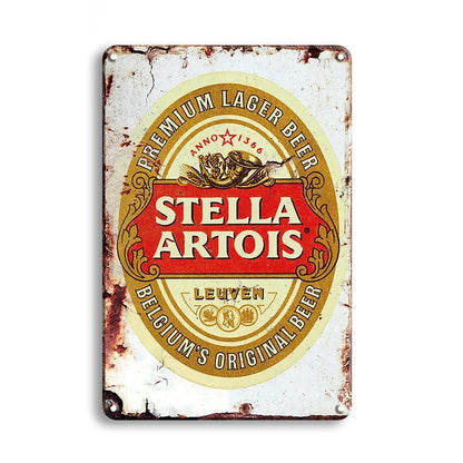 PLAQUE BIERE STELLA ARTOIS.