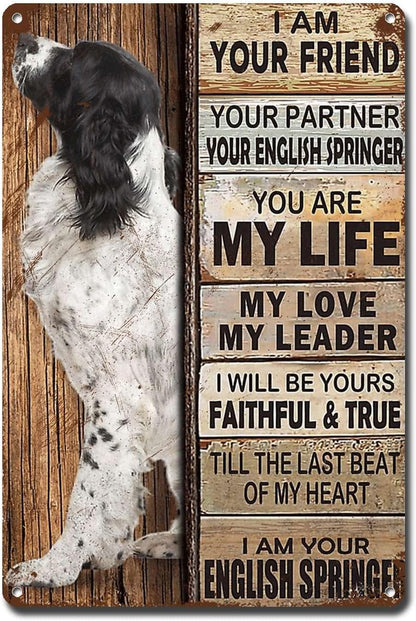 PLAQUE ENGLISH SPRINGER I AM YOUR FRIEND