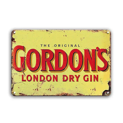 Vintage decorative metal plate 🍺 GIN GORDON'S N° 1 ✔