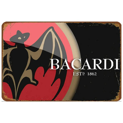 PLAQUE RHUM BACARDI 10