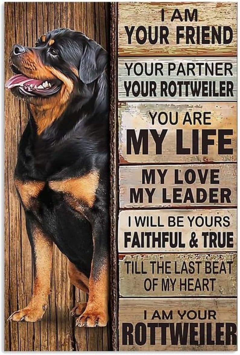 PLAQUE ROTTWEILER I AM YOUR FRIEND