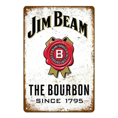 PLAQUE WHIKY JIM BEAM