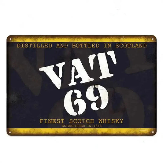 PLAQUE WHISKY VAT 69