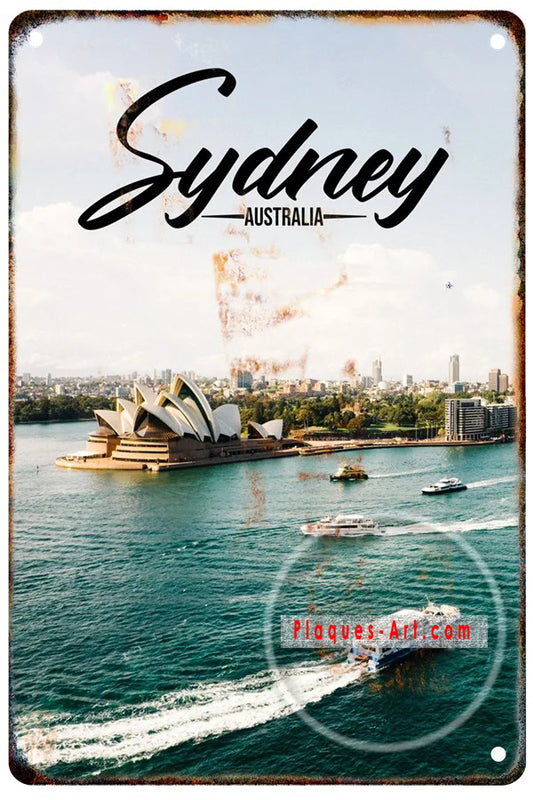 Plaque métal déco vintage 🌍 AUSTRALIE Sydney
