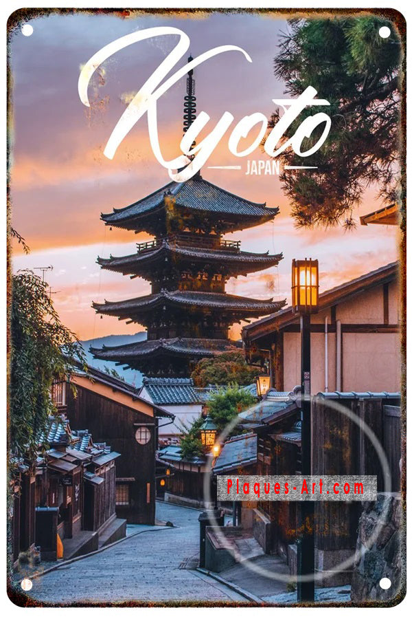 Plaque métal déco vintage 🌏 JAPON Kyoto