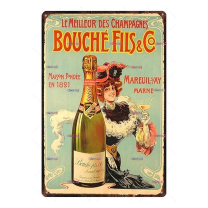 PLAQUE CHAMPAGNE BOUCHE FILS