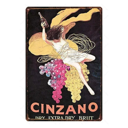 PLAQUE VIN ITALIE CINZANO