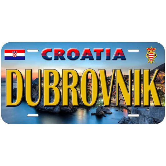Plaque métal déco vintage 🌍 CROATIE Dubrovnik