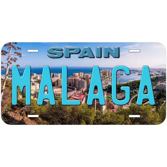 Plaque métal déco vintage 🌍 ESPAGNE Malaga
