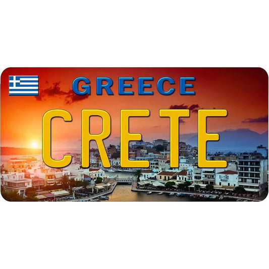 Plaque métal déco vintage 🌍 GRECE Crète