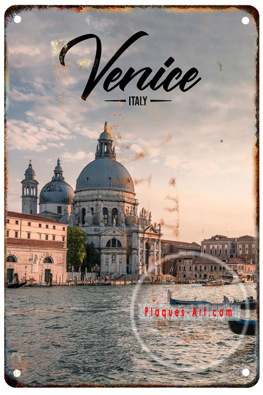 Plaque métal déco vintage 🌍 ITALIE Venise