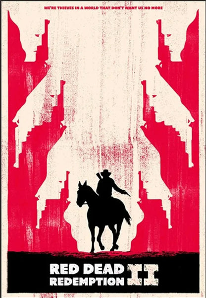 Mur plaque déco Jeu red dead rédempion 2