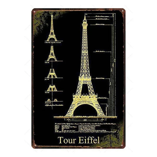 PLAQUE FRANCE PARIS TOUR EIFFEL