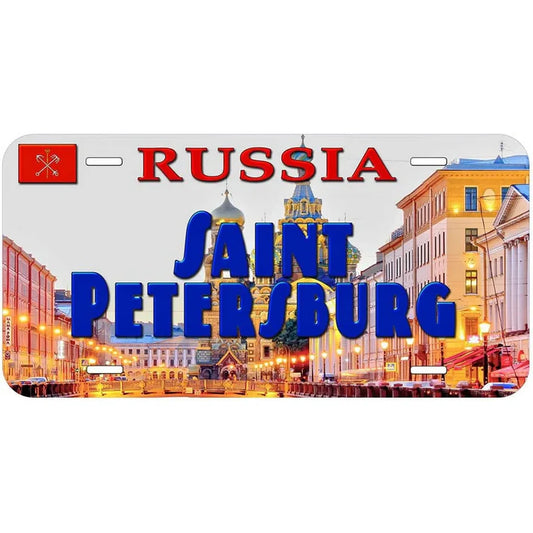Plaque métal déco vintage 🌍 RUSSIE Saint Pétersbourg N°3 ✔