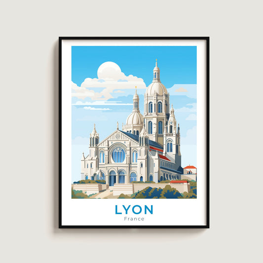 vue d'artiste d'une basilique sur fond ciel bleu et nuages