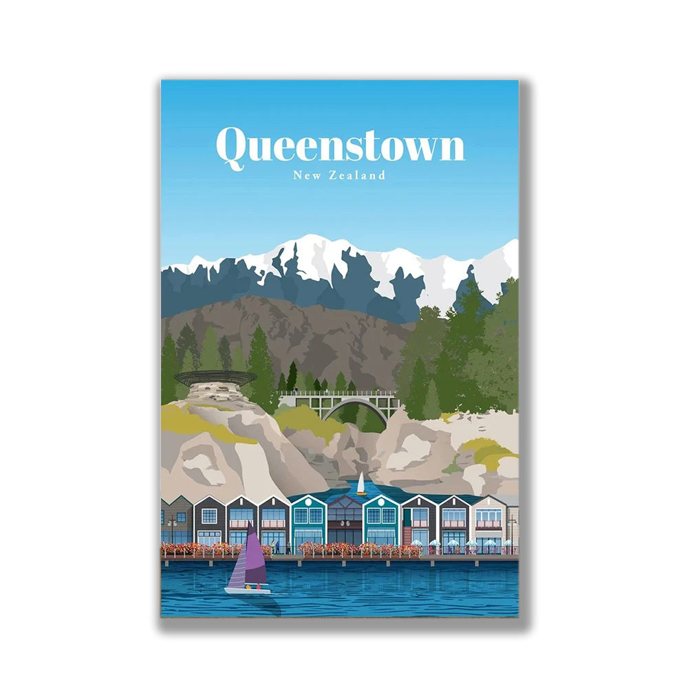 POSTER QUEENSTONE Nouvelle Zélande  N° 1 ✅