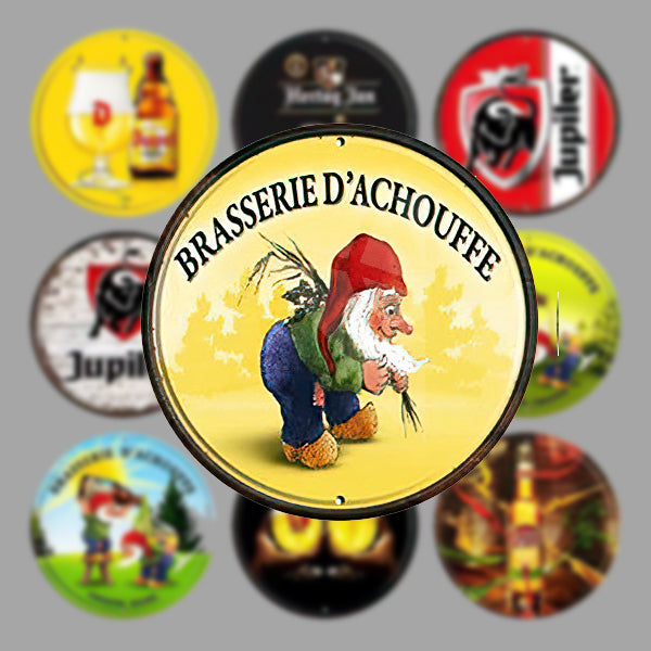 PLAQUE RONDE BIERE LA CHOUFFE