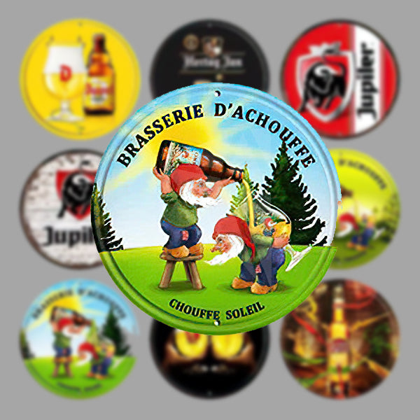 PLAQUE RONDE BIERE LA CHOUFFE