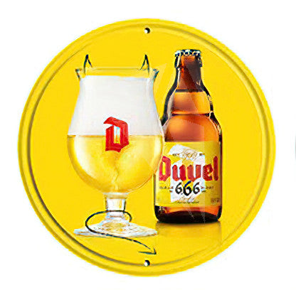 PLAQUE RONDE BIERE DUVEL