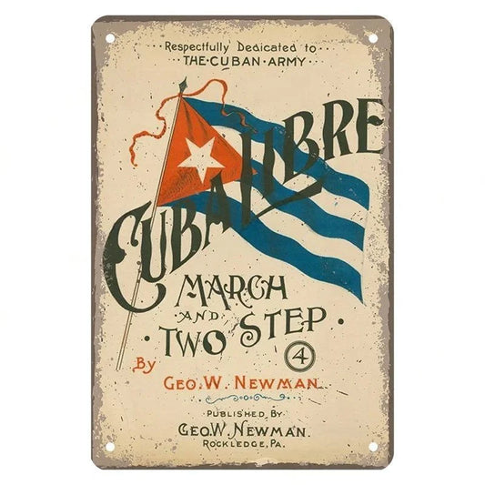 Plaque métal déco vintage 🌎 Cuba N° 27 ✔